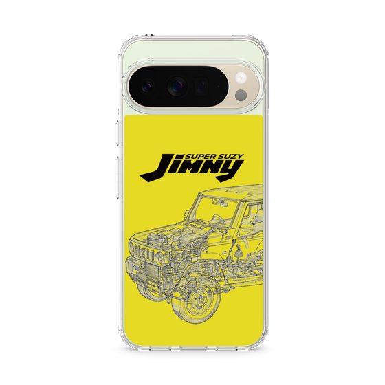 スリムプロテクションケース［ Jimny SUPER SUZY - Jimny Line drawing - Yellow ］