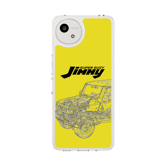 スリムプロテクションケース［ Jimny SUPER SUZY - Jimny Line drawing - Yellow ］