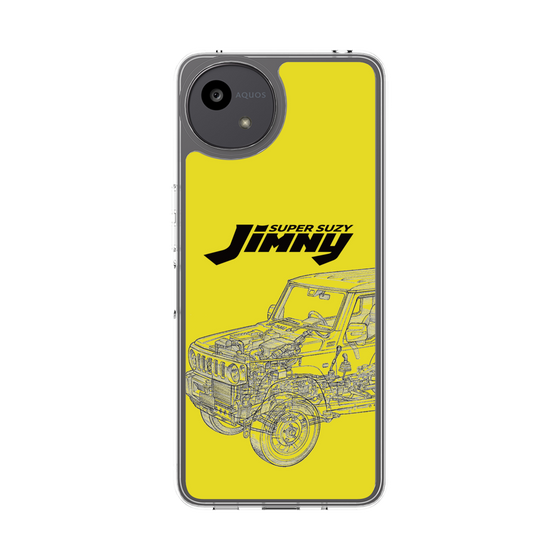 スリムプロテクションケース［ Jimny SUPER SUZY - Jimny Line drawing - Yellow ］