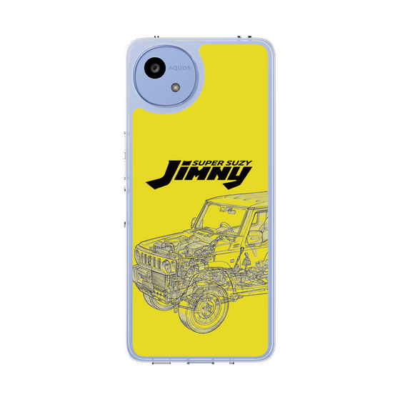 スリムプロテクションケース［ Jimny SUPER SUZY - Jimny Line drawing - Yellow ］