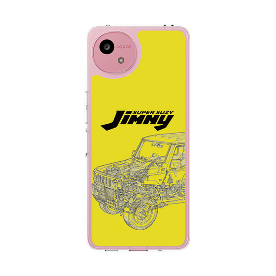 スリムプロテクションケース［ Jimny SUPER SUZY - Jimny Line drawing - Yellow ］