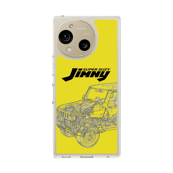 スリムプロテクションケース［ Jimny SUPER SUZY - Jimny Line drawing - Yellow ］