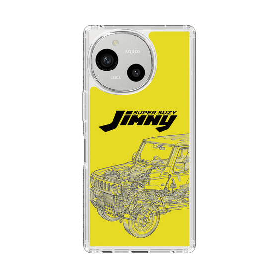 スリムプロテクションケース［ Jimny SUPER SUZY - Jimny Line drawing - Yellow ］