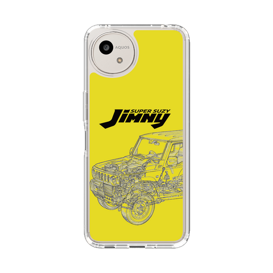 スリムプロテクションケース［ Jimny SUPER SUZY - Jimny Line drawing - Yellow ］