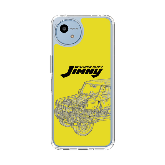 スリムプロテクションケース［ Jimny SUPER SUZY - Jimny Line drawing - Yellow ］