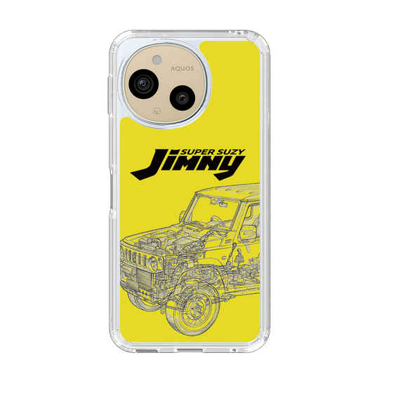 スリムプロテクションケース［ Jimny SUPER SUZY - Jimny Line drawing - Yellow ］