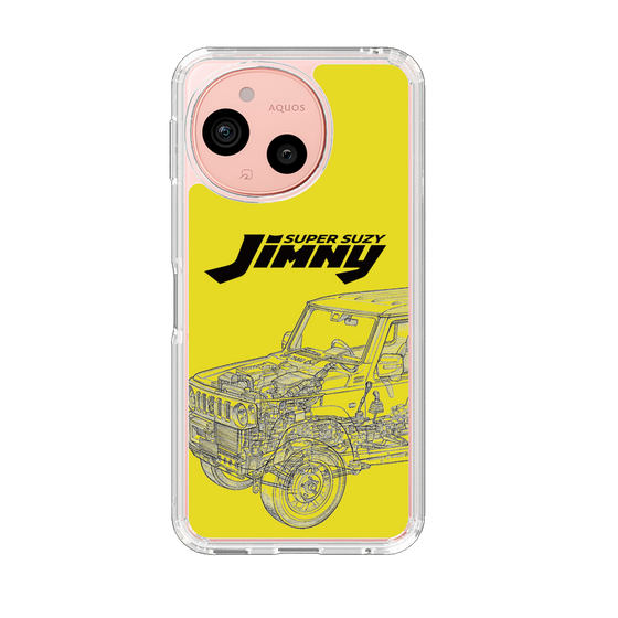 スリムプロテクションケース［ Jimny SUPER SUZY - Jimny Line drawing - Yellow ］