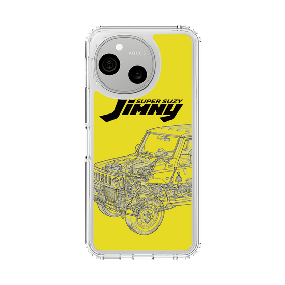 スリムプロテクションケース［ Jimny SUPER SUZY - Jimny Line drawing - Yellow ］