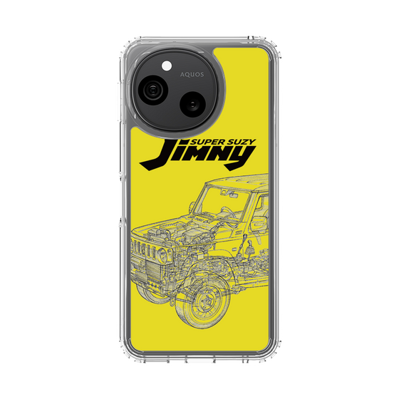スリムプロテクションケース［ Jimny SUPER SUZY - Jimny Line drawing - Yellow ］