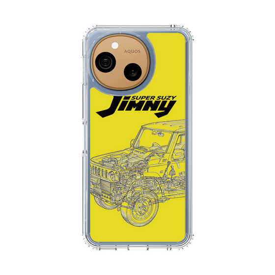 スリムプロテクションケース［ Jimny SUPER SUZY - Jimny Line drawing - Yellow ］
