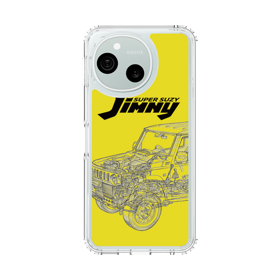 スリムプロテクションケース［ Jimny SUPER SUZY - Jimny Line drawing - Yellow ］