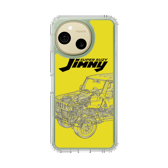スリムプロテクションケース［ Jimny SUPER SUZY - Jimny Line drawing - Yellow ］