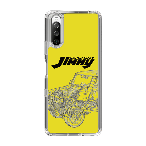 スリムプロテクションケース［ Jimny SUPER SUZY - Jimny Line drawing - Yellow ］