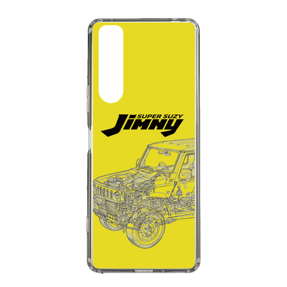 スリムプロテクションケース［ Jimny SUPER SUZY - Jimny Line drawing - Yellow ］