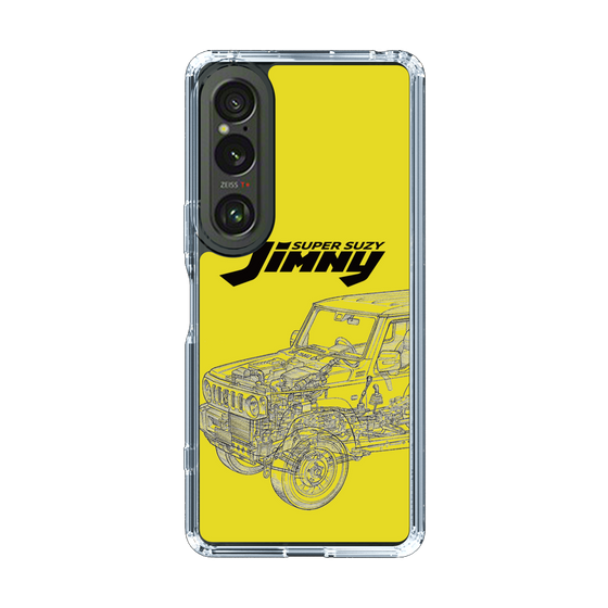 スリムプロテクションケース［ Jimny SUPER SUZY - Jimny Line drawing - Yellow ］