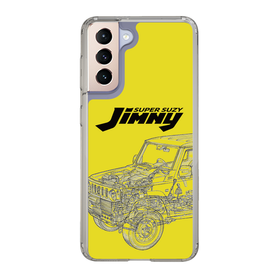 スリムプロテクションケース［ Jimny SUPER SUZY - Jimny Line drawing - Yellow ］