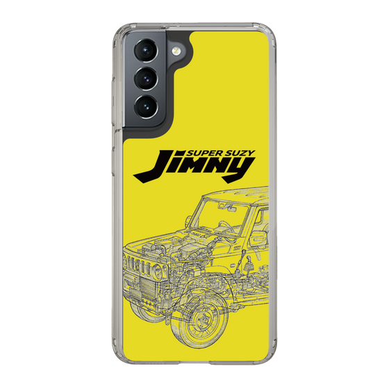 スリムプロテクションケース［ Jimny SUPER SUZY - Jimny Line drawing - Yellow ］