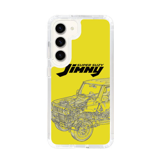 スリムプロテクションケース［ Jimny SUPER SUZY - Jimny Line drawing - Yellow ］