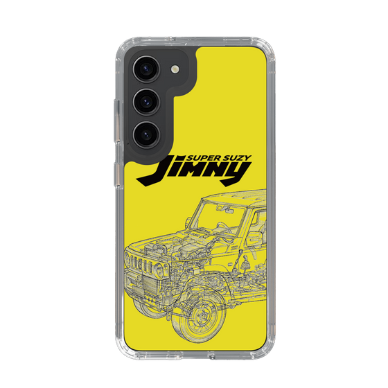 スリムプロテクションケース［ Jimny SUPER SUZY - Jimny Line drawing - Yellow ］