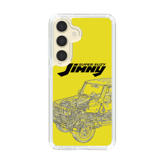 スリムプロテクションケース［ Jimny SUPER SUZY - Jimny Line drawing - Yellow ］