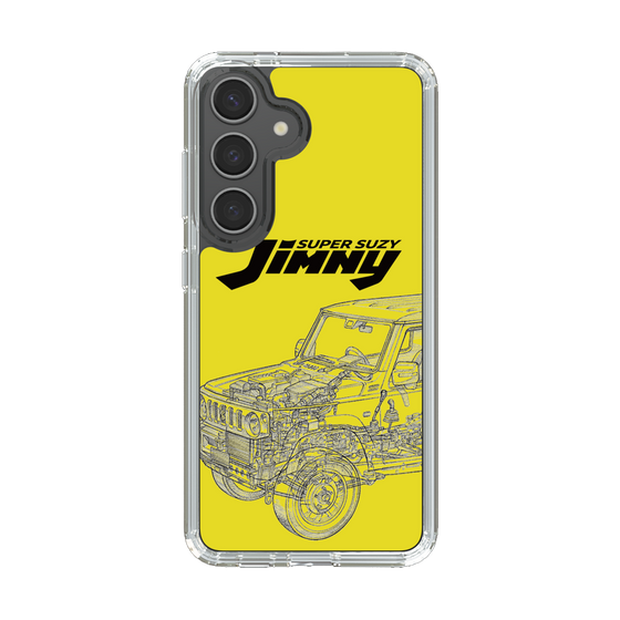 スリムプロテクションケース［ Jimny SUPER SUZY - Jimny Line drawing - Yellow ］