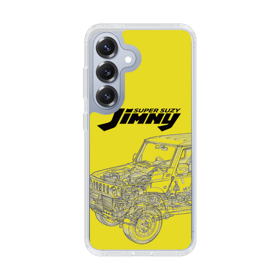 スリムプロテクションケース［ Jimny SUPER SUZY - Jimny Line drawing - Yellow ］