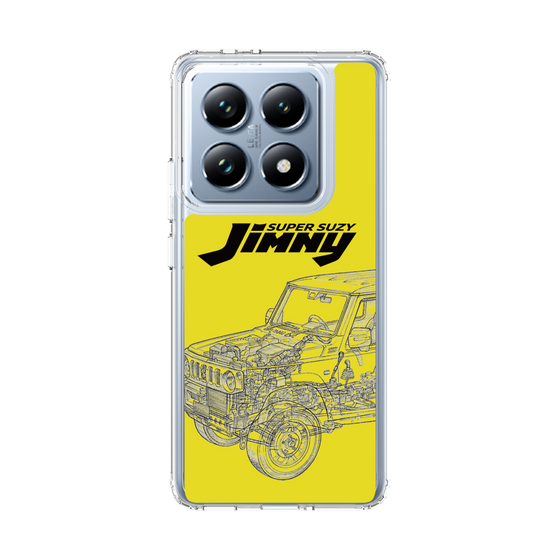 スリムプロテクションケース［ Jimny SUPER SUZY - Jimny Line drawing - Yellow ］