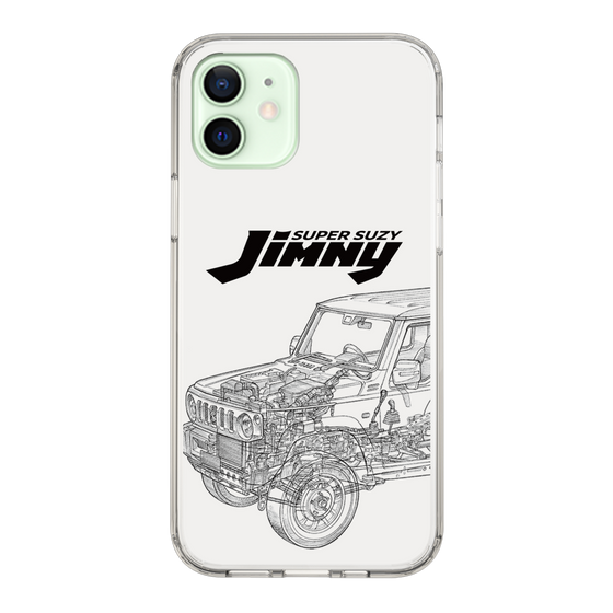 スリムプロテクションケース［ Jimny SUPER SUZY - Jimny Line drawing - White ］