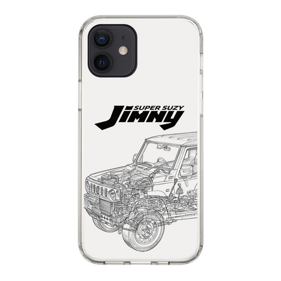 スリムプロテクションケース［ Jimny SUPER SUZY - Jimny Line drawing - White ］