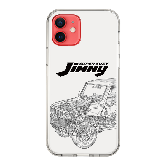 スリムプロテクションケース［ Jimny SUPER SUZY - Jimny Line drawing - White ］