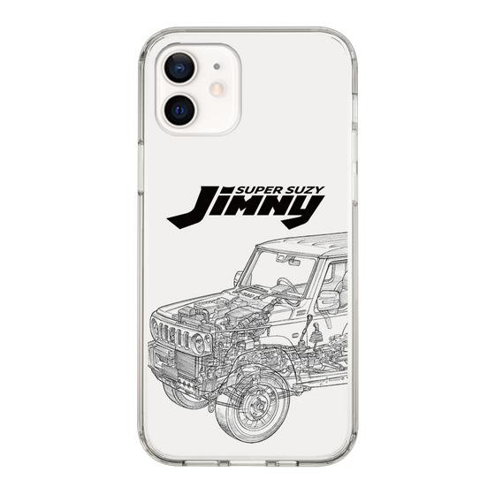 スリムプロテクションケース［ Jimny SUPER SUZY - Jimny Line drawing - White ］