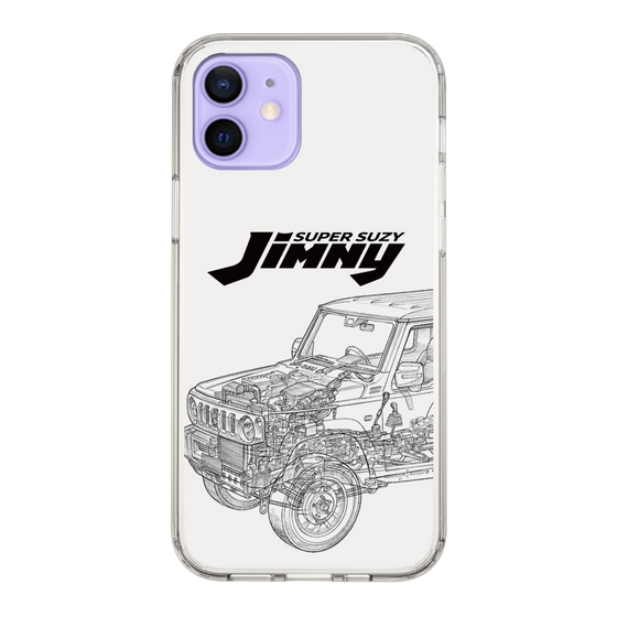 スリムプロテクションケース［ Jimny SUPER SUZY - Jimny Line drawing - White ］