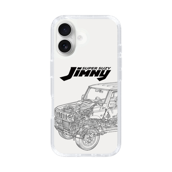 スリムプロテクションケース［ Jimny SUPER SUZY - Jimny Line drawing - White ］