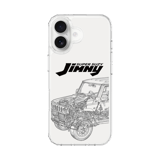 スリムプロテクションケース［ Jimny SUPER SUZY - Jimny Line drawing - White ］
