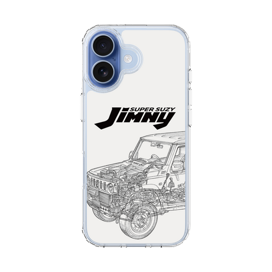 スリムプロテクションケース［ Jimny SUPER SUZY - Jimny Line drawing - White ］