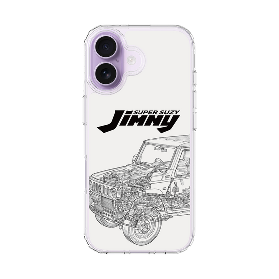 スリムプロテクションケース［ Jimny SUPER SUZY - Jimny Line drawing - White ］
