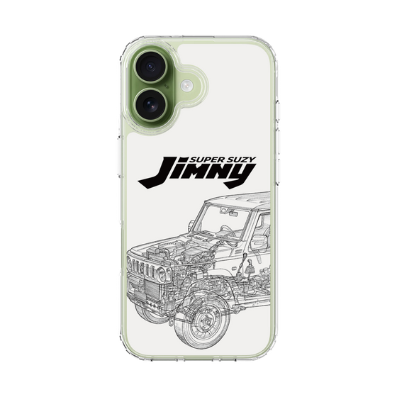 スリムプロテクションケース［ Jimny SUPER SUZY - Jimny Line drawing - White ］
