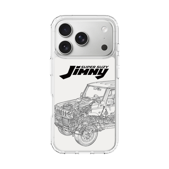 スリムプロテクションケース［ Jimny SUPER SUZY - Jimny Line drawing - White ］