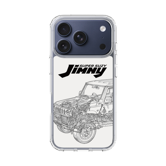 スリムプロテクションケース［ Jimny SUPER SUZY - Jimny Line drawing - White ］