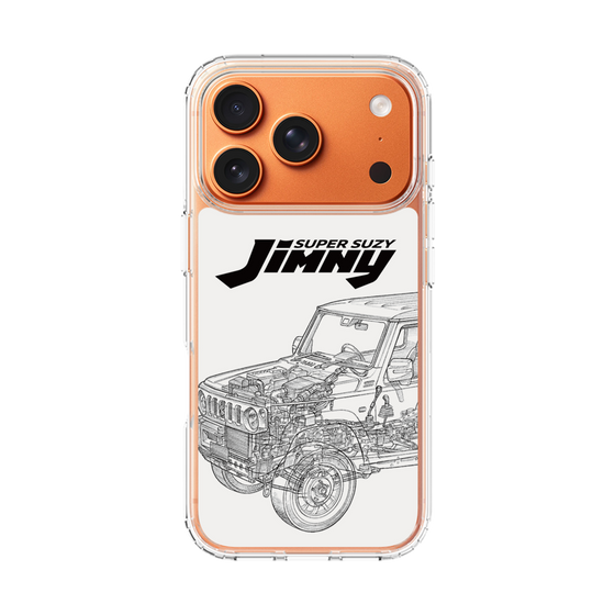 スリムプロテクションケース［ Jimny SUPER SUZY - Jimny Line drawing - White ］