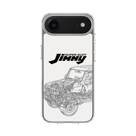 スリムプロテクションケース［ Jimny SUPER SUZY - Jimny Line drawing - White ］