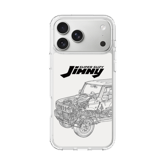 スリムプロテクションケース［ Jimny SUPER SUZY - Jimny Line drawing - White ］