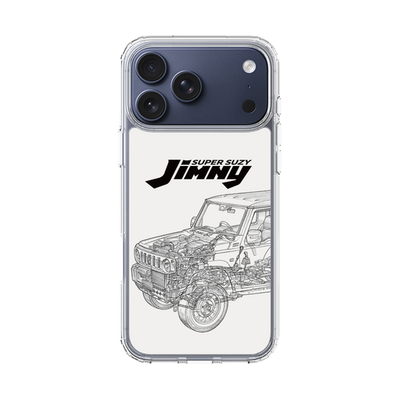 スリムプロテクションケース［ Jimny SUPER SUZY - Jimny Line drawing - White ］