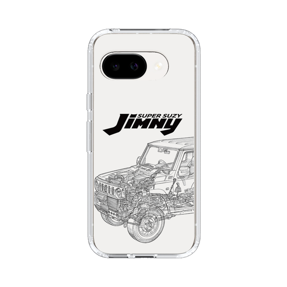 スリムプロテクションケース［ Jimny SUPER SUZY - Jimny Line drawing - White ］