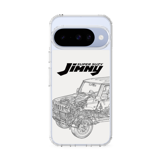 スリムプロテクションケース［ Jimny SUPER SUZY - Jimny Line drawing - White ］