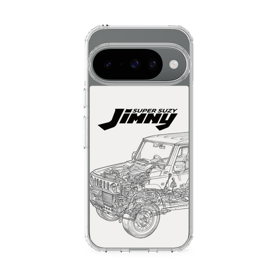 スリムプロテクションケース［ Jimny SUPER SUZY - Jimny Line drawing - White ］