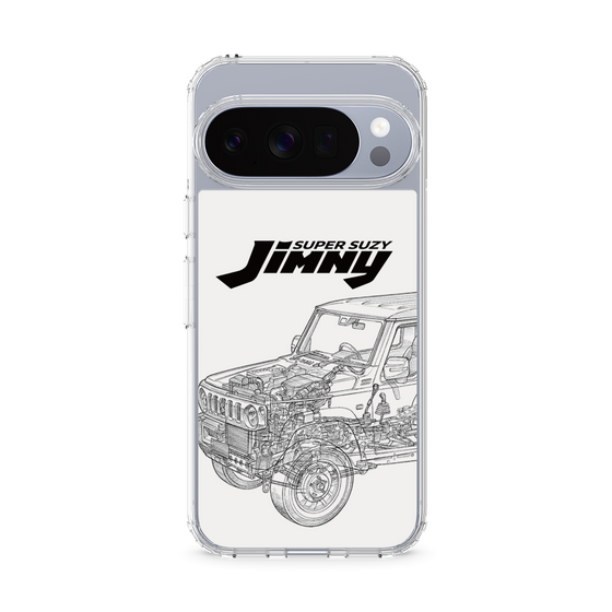 スリムプロテクションケース［ Jimny SUPER SUZY - Jimny Line drawing - White ］