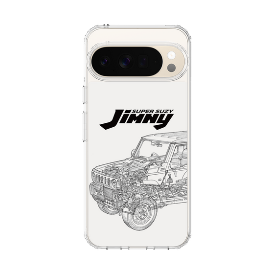 スリムプロテクションケース［ Jimny SUPER SUZY - Jimny Line drawing - White ］