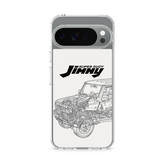 スリムプロテクションケース［ Jimny SUPER SUZY - Jimny Line drawing - White ］