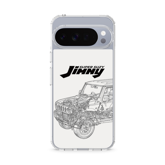 スリムプロテクションケース［ Jimny SUPER SUZY - Jimny Line drawing - White ］